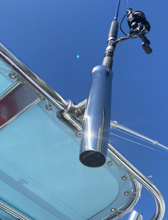 TACO Marine Clamp-On Adjustable Rod Holder for 7/8" & 1" Tube