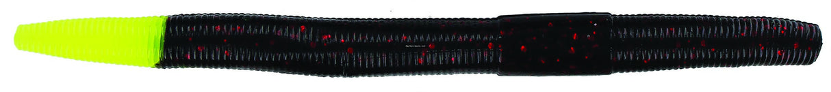 Big Bite Baits 5" Trick Stick - 8 Pack - Black Neon Chart Tip