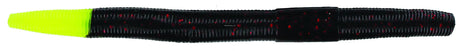 Big Bite Baits 5" Trick Stick - 8 Pack - Black Neon Chart Tip