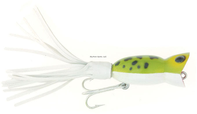 Arbogast Hula Popper Topwater Floating Popper - Frog White Belly