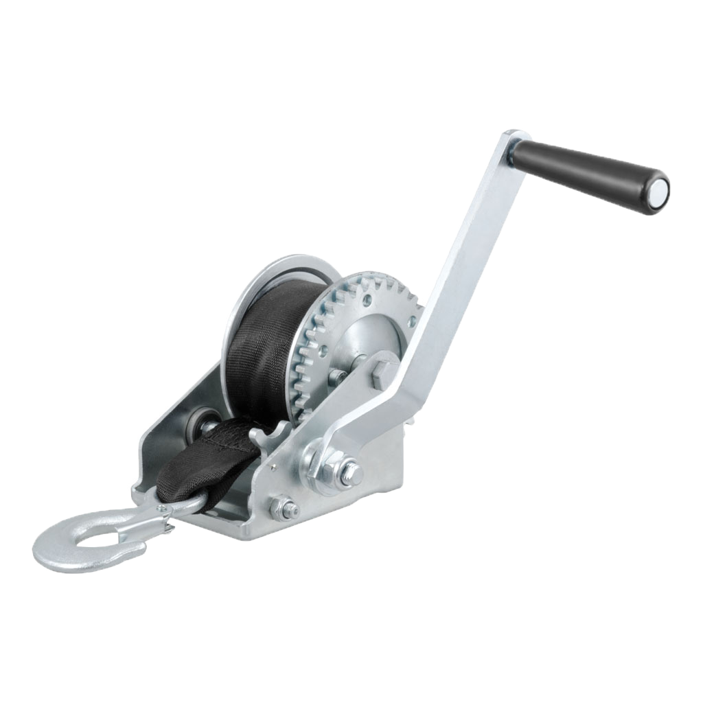 CURT 1400 lb Hand Crank Winch with 20' Strap