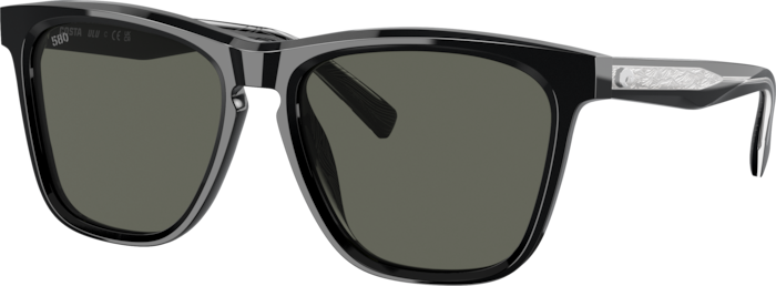 Costa Ulu Large — Black Acetate Frame, Gray Polarized Lightwave Glass (201401)