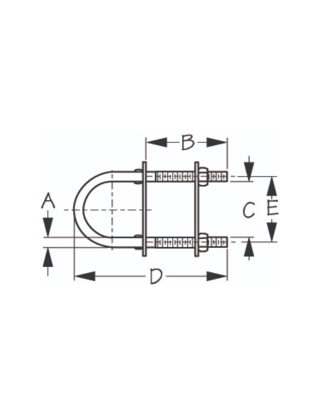 Seadog - Stainless U-Bolt 080253-1 - 6mm DIA 1-1/4"