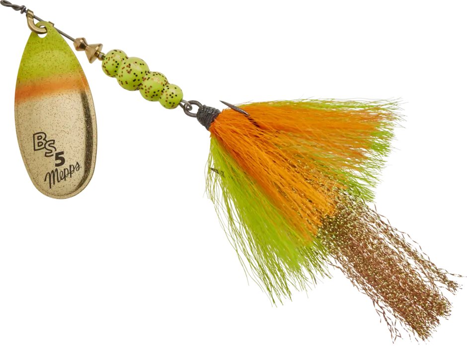 Mepps Bronze Slammer - Gold Perch Tail Mepps