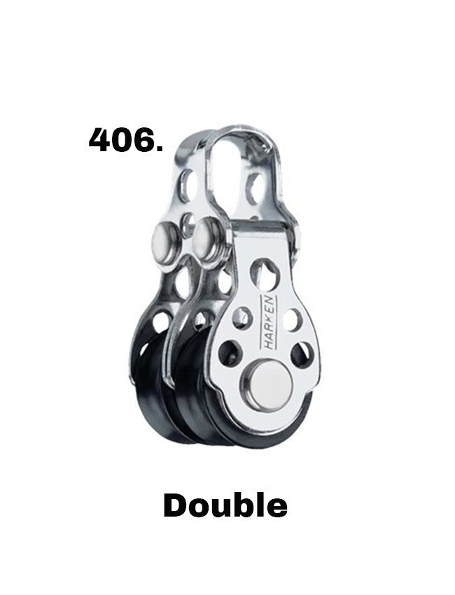 Harken Small Blocks - 16mm 416 - 432. Pivot Cheek Block