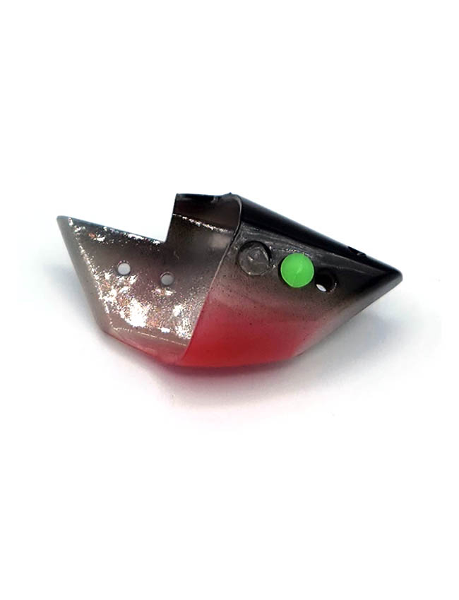 Lighthouse Lures Anchovy Bait Holder - BC Outdoor Black Glow Red - Unrigged Bulk (1161T)