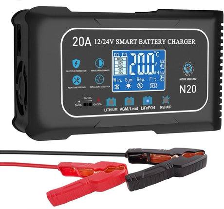 Alberta Lithium 00047 12V / 24V 20 Amp LiFePO4 Smart Charger