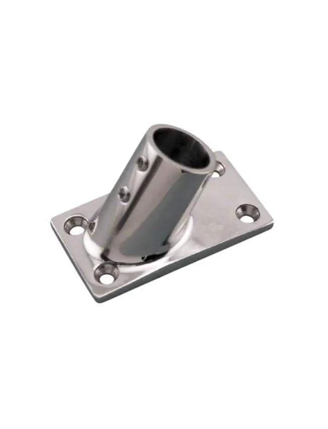 Stainless Steel Rail Fitting 7/8" - Rectangular Base CH3270 - 45 degree