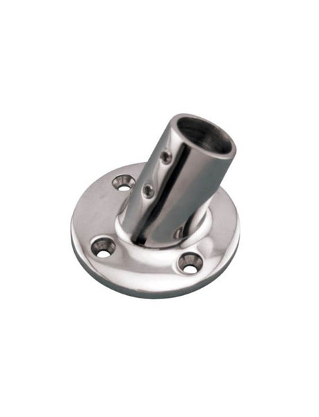Stainless Steel Rail Fitting 1" - Round Base CH3211 - 45 degree