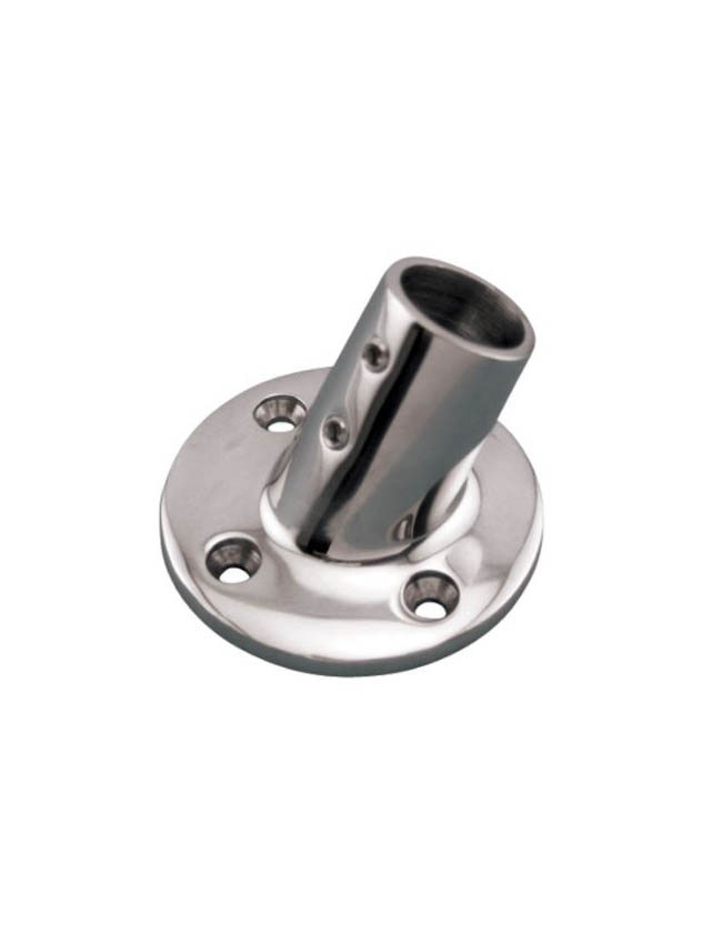 Stainless Steel Rail Fitting 1" - Round Base CH3211 - 45 degree