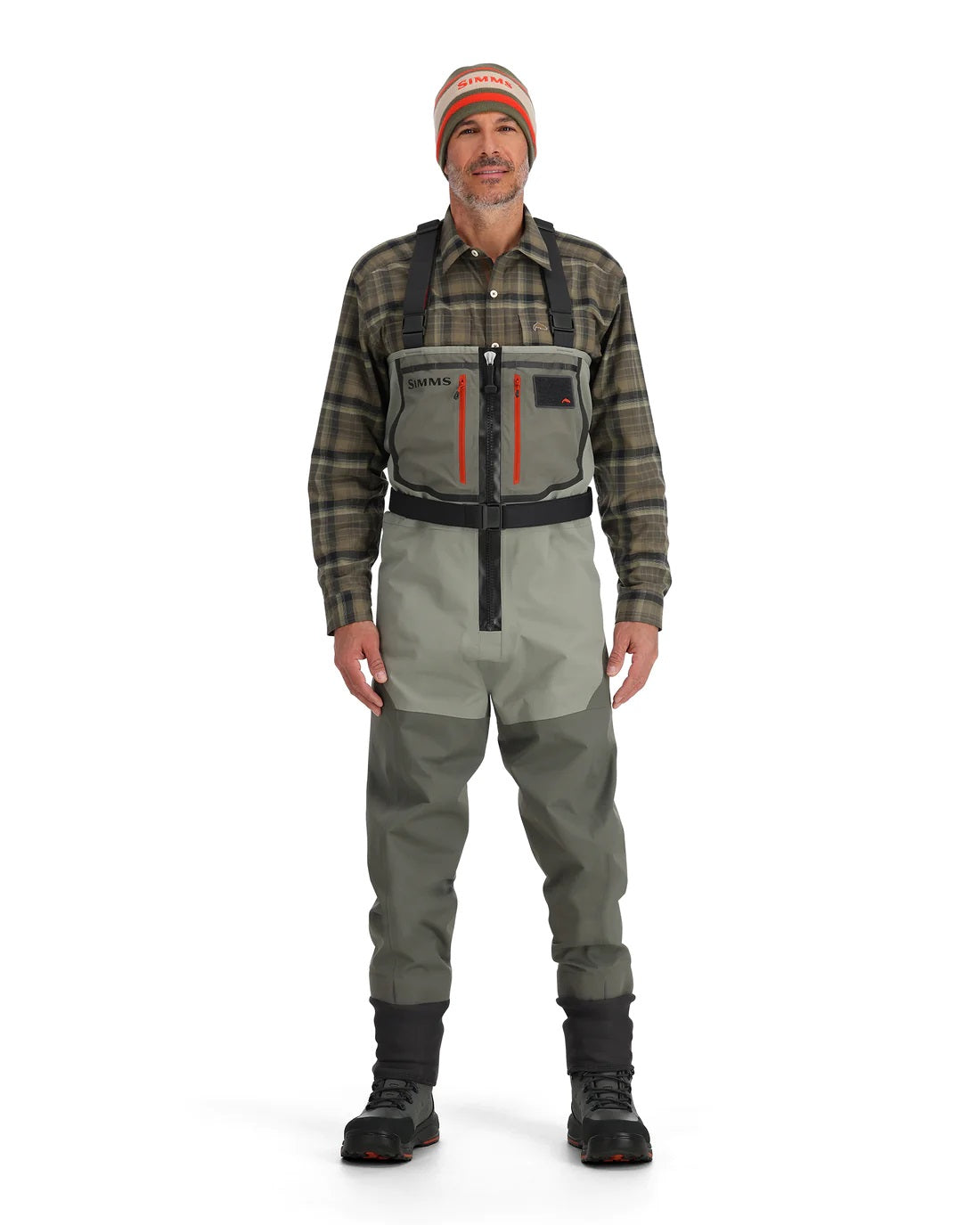 Simms M's Freestone Z Stockingfoot Waders - Smoke 2024 13883-040-30 - L 12-13