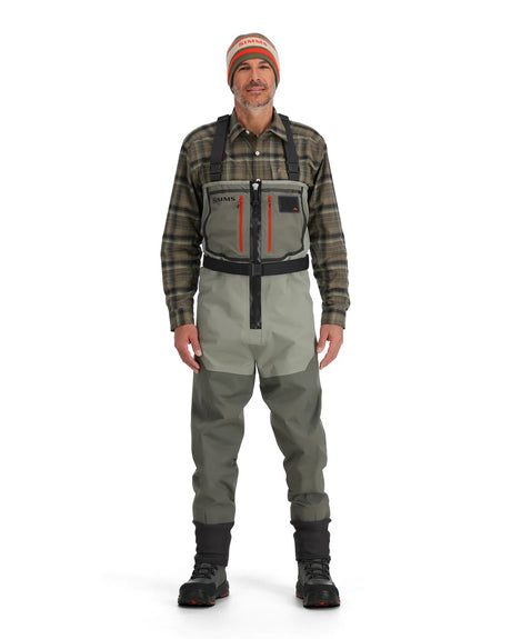 Simms M's Freestone Z Stockingfoot Waders - Smoke 2024 13883-040-30 - L 12-13