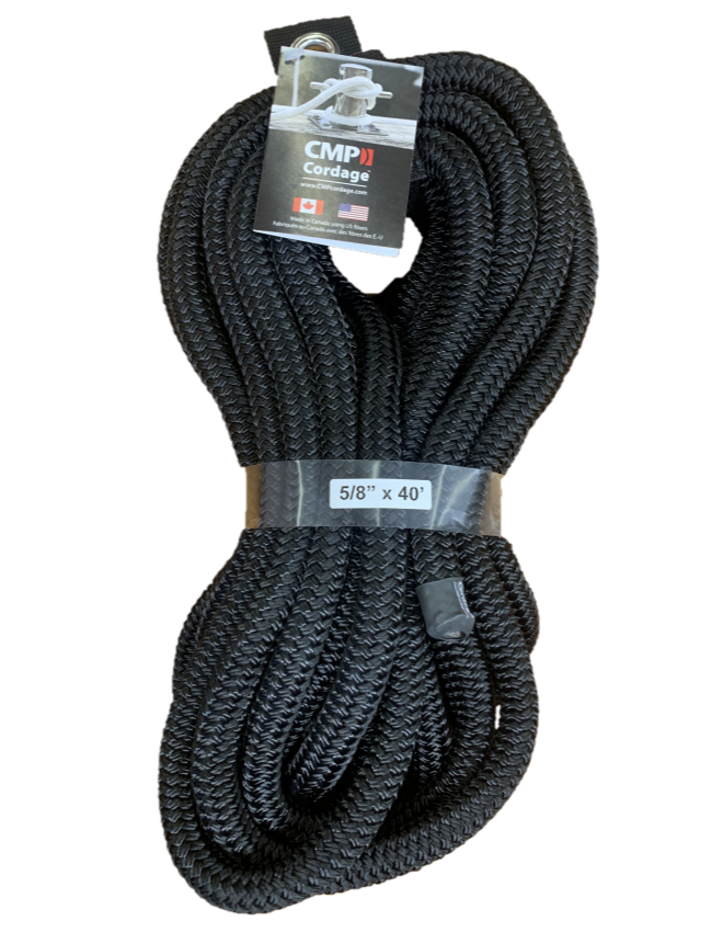 Canada Metal Dock Line - White - 3/8"