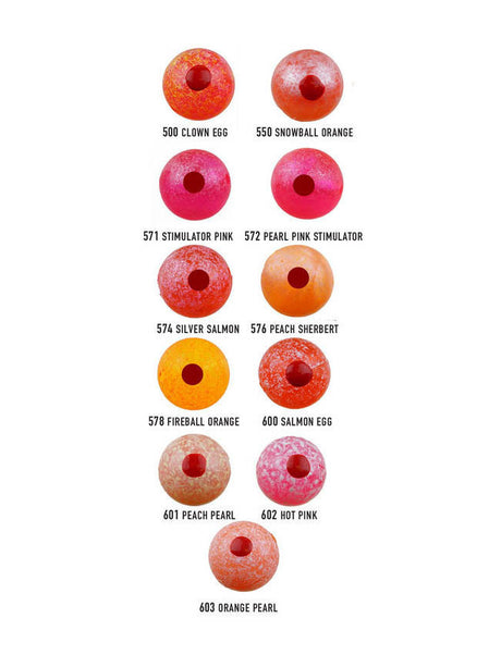 Spirit River UV2 Fusion Blood Drop Egg Beads - Clown Egg - 10mm - 15pk