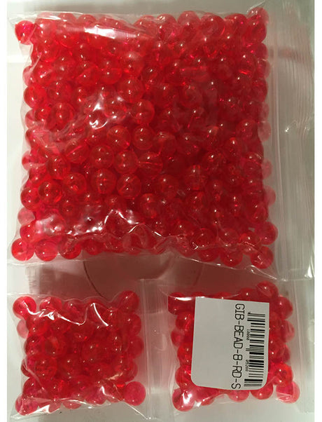 Gibbs Beads - Red BEAD-8-RD-S - 12mm - Large Bag
