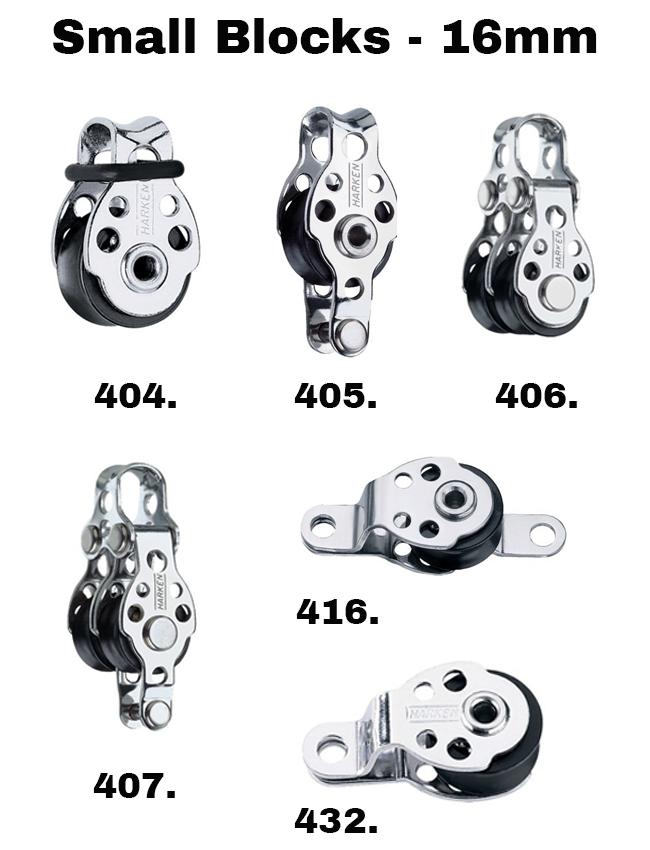 Harken Small Blocks - 16mm 416 - 416. Cheek Block