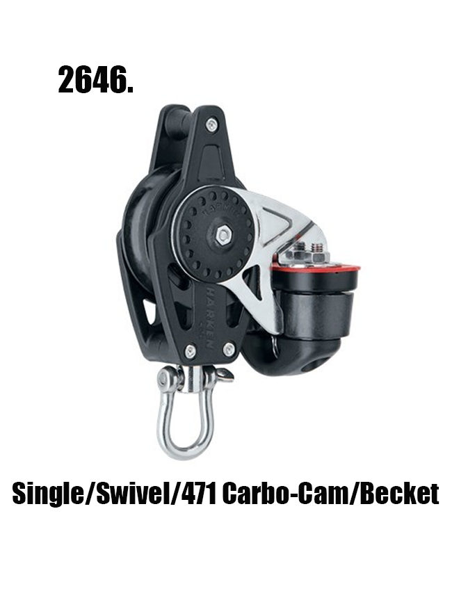 Harken Carbo Air Blocks - 40mm 2636 - 2638. Double Swivel