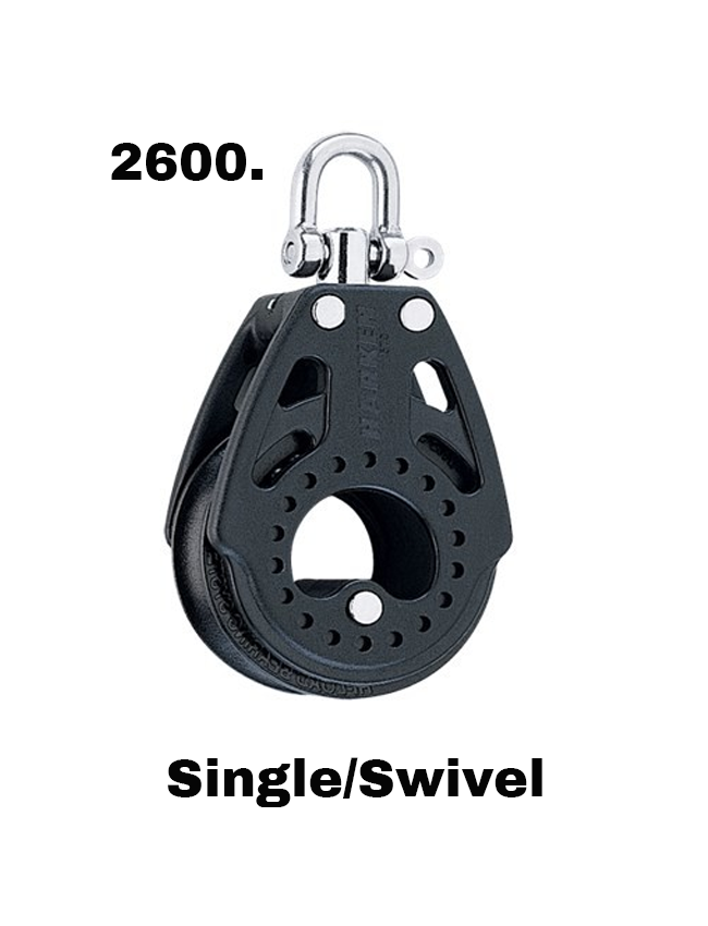 Harken Carbo Air Blocks - 57mm 2600 - 2602. Double Swivel