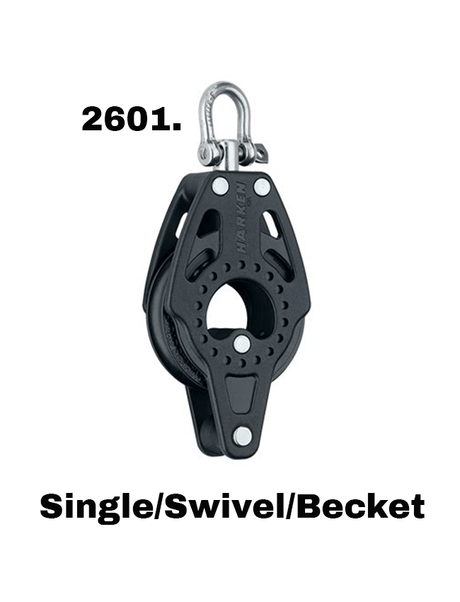 Harken Carbo Air Blocks - 57mm 2600 - 2603. Double Swivel with Becket