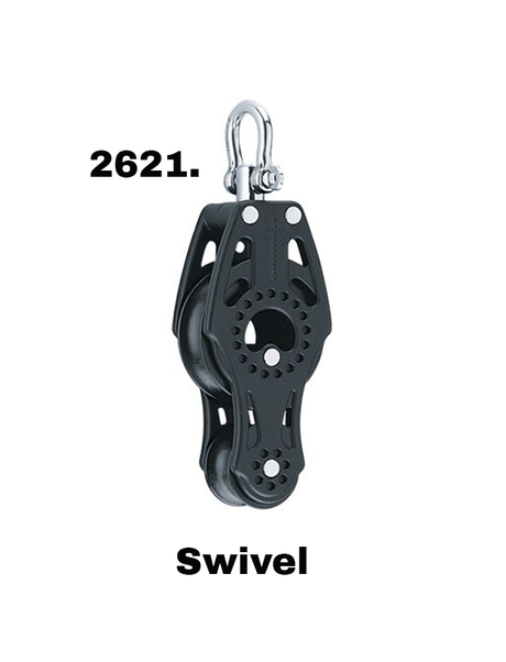Harken Carbo Fiddle Blocks - 57mm 2621 - 2623. Swivel/Cam Cleat