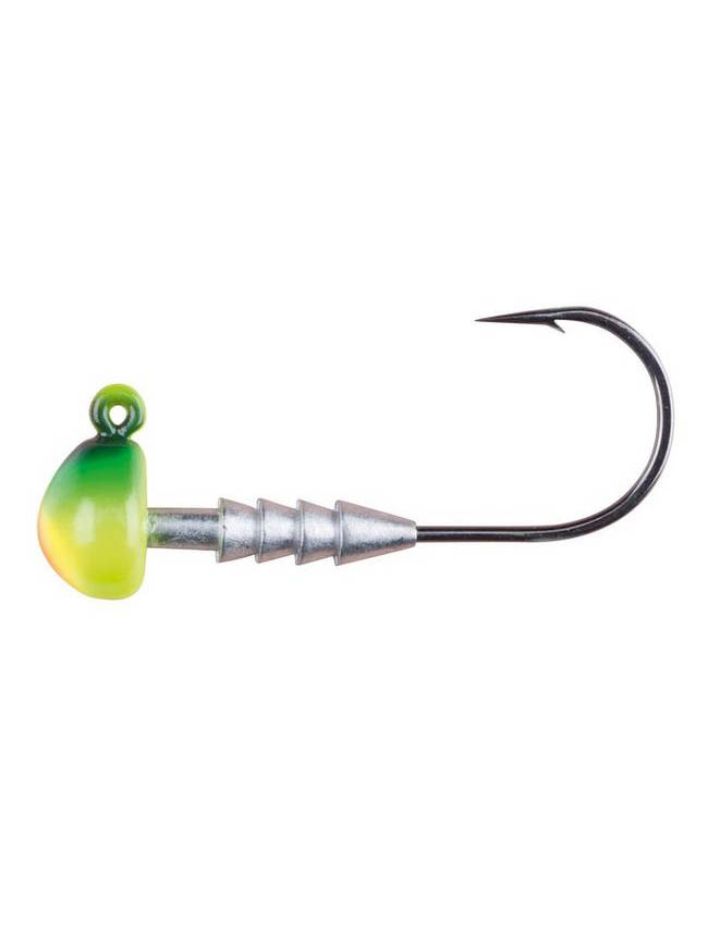 Berkley Half Head Jig Head - Firetiger - 1/4oz - 2/0 Hook - 6 Pack