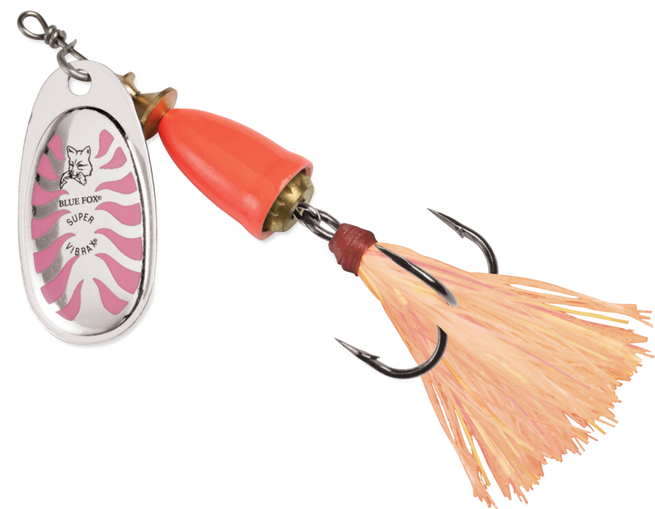 Blue Fox Classic Vibrax Glow - Glow Pink/Orange, Size 2, 3/16oz