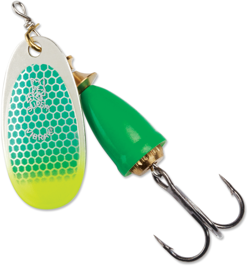 Blue Fox Classic Vibrax UV Spinner - Green Scale Chartreuse Tip, Size 4, 3/8oz