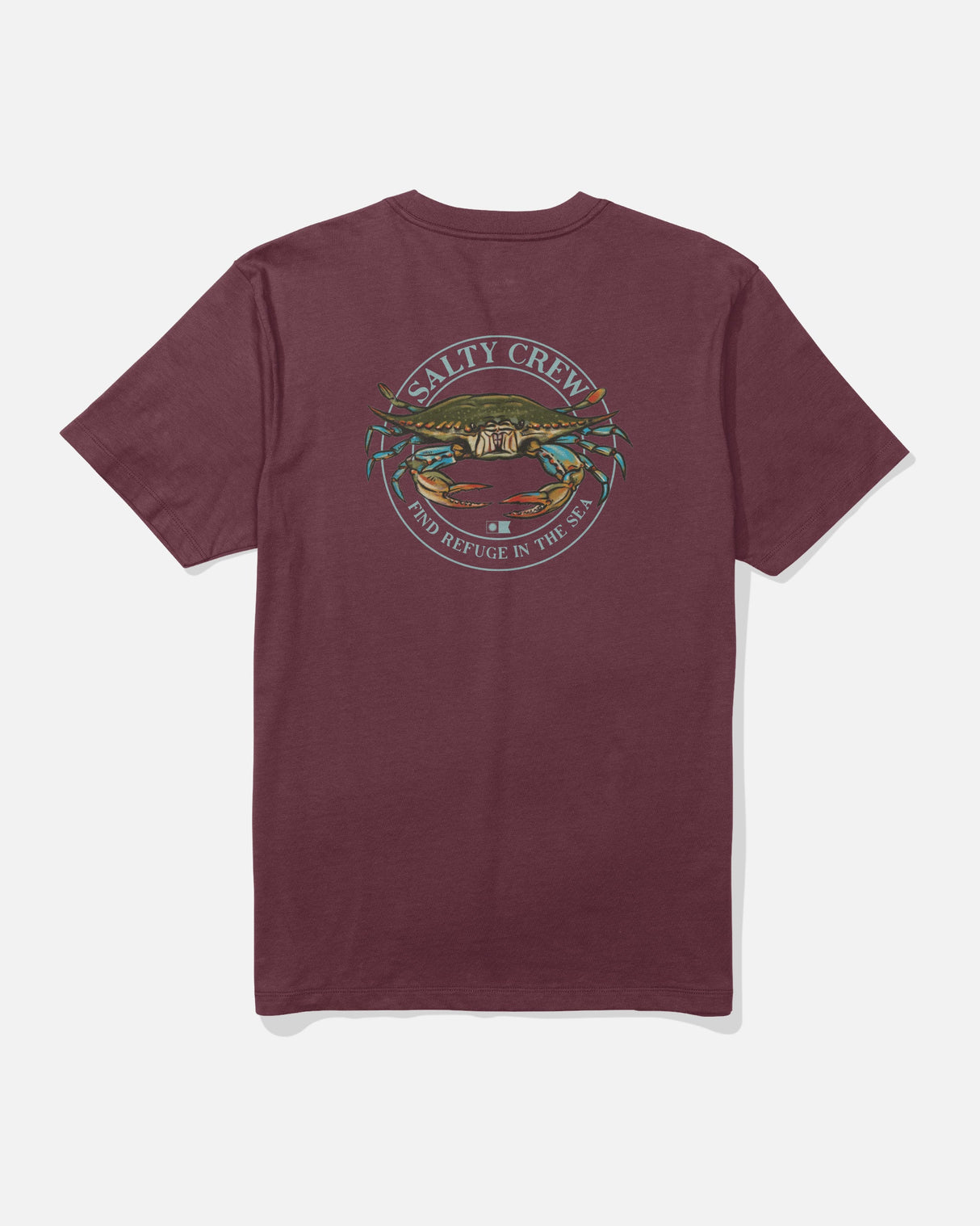 Back view of the Jimmy Tee - Burgundy.