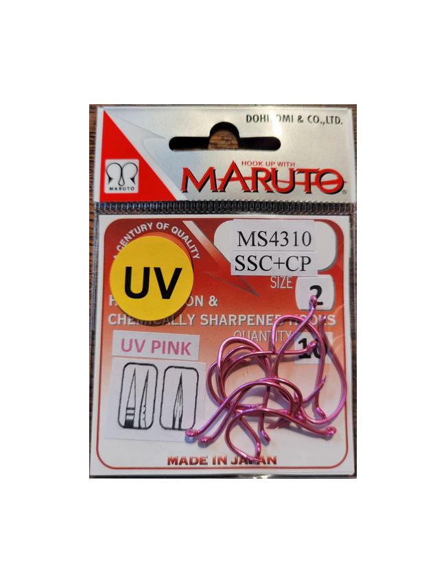 Maruto Beak Hooks - UV Pink - #2 - 10 pack