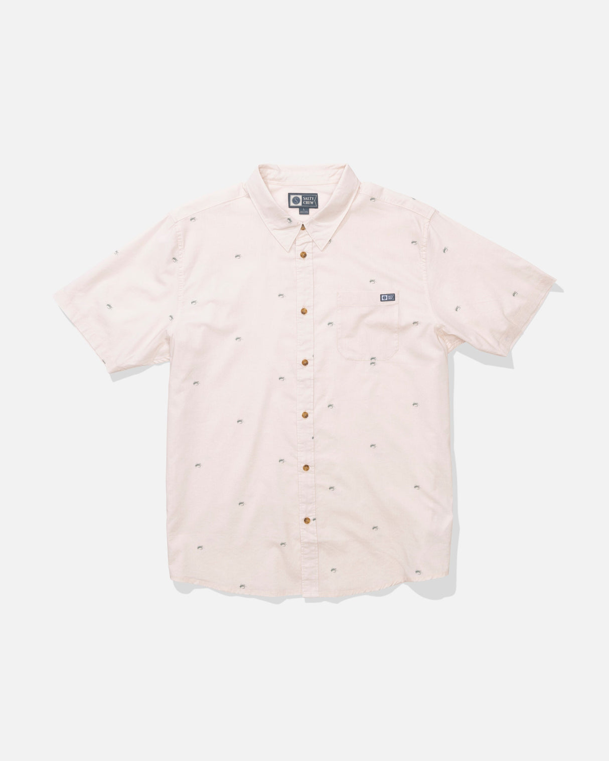 Front view of the Crew Button Up - Natural.
