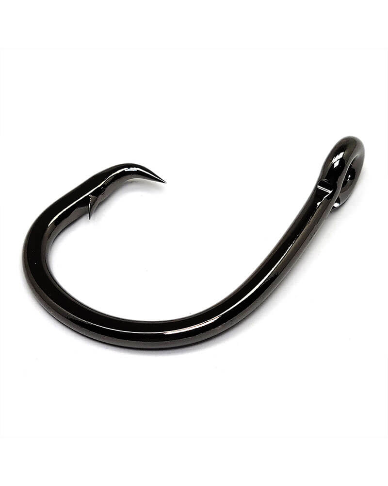 Gamakatsu 210417 Live Bait Heavy Duty Circle Hook, Size 7/0, Needle Point, Heavy Wire, Non-Offset, Ringed Eye, NS Black, 5 per Pack 210417