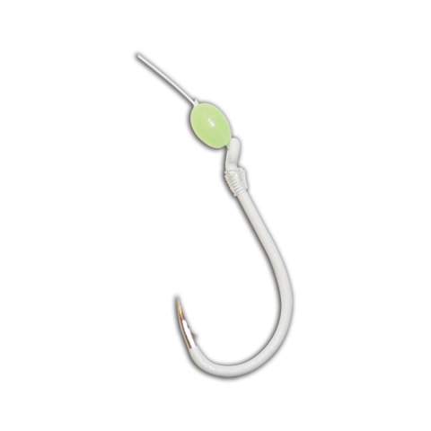 Gamakatsu Walleye Snelled Hook Glow 297607-GL-08 - Glow - #2 - Red