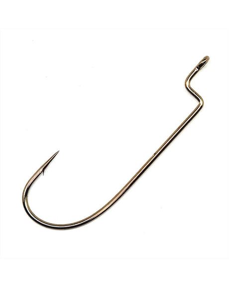 Gamakatsu Worm Hook, Offset Shank, O'Shaughnessy Bend 07109 - NS Black - 1/0