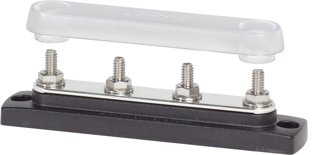 Blue Sea Common 150A BusBar - Four 1/4"-20 Studs with Cover 2307