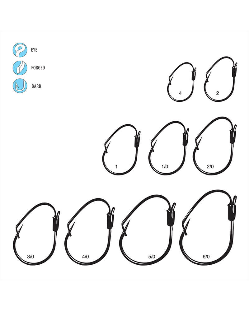 Gamakatsu 230908 Finesse Wide Gap Weedless Hook, Size 4, Needle Point Ringed Eye, NS Black, 5 per Pack 230908