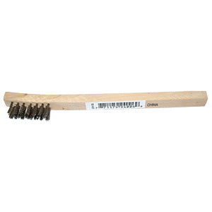 G Hjukstrom Brush Wire 8" Stainless 3 Row Wood Handle Brush