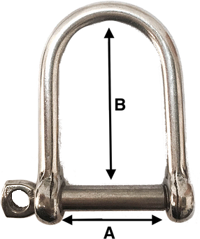 Gloma Extra Wide 'd' Shackle - 3/8"