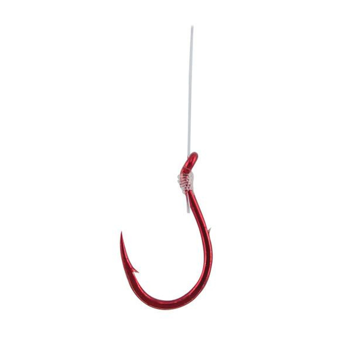 Gamakatsu Snelled Single Egg Hook Red 04803 - #8 - 10 Pack