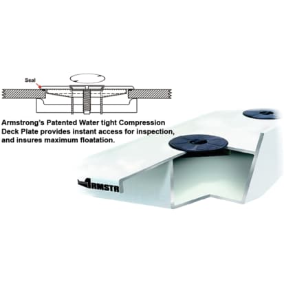 Armstrong DP-6-BLACK 8" Dia. Round Watertight Compression Deck Plate - Black