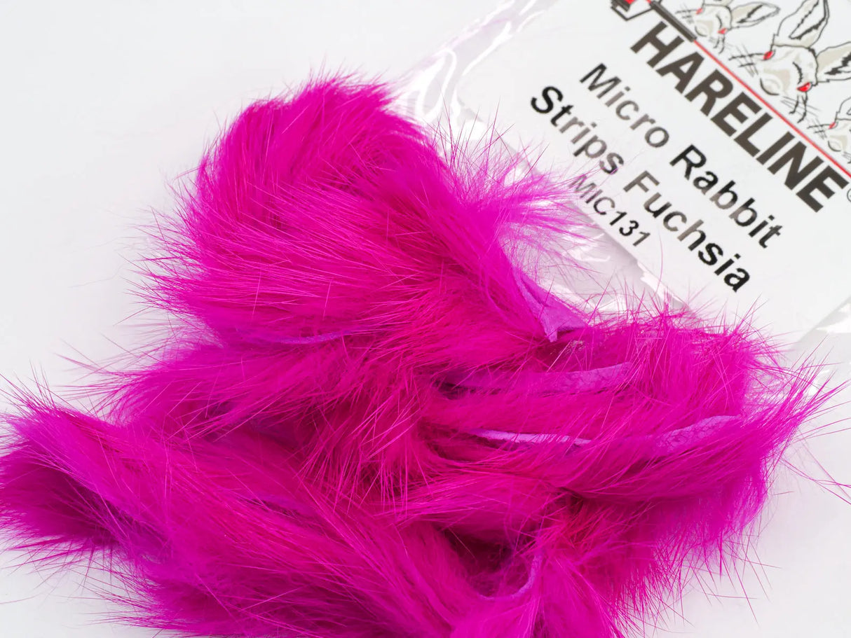 Hareline Micro Rabbit Strips - Fuchsia #131 Hareline Dubbin