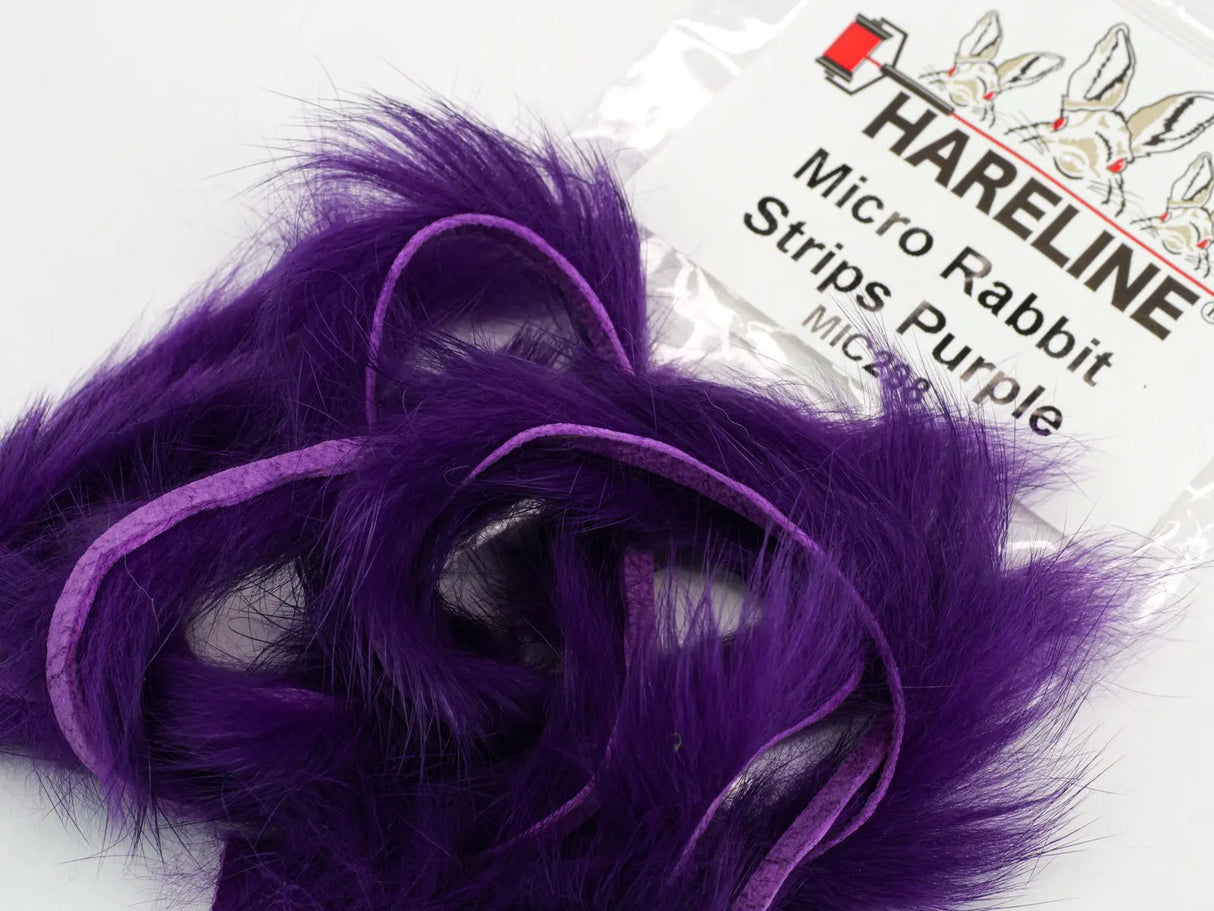 Hareline Micro Rabbit Strips - Purple #298 Hareline Dubbin