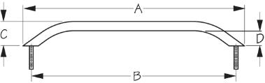 Seadog - STUD MOUNT HANDRAIL Formed 304 Stainless Steel 254106-1