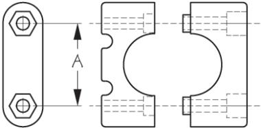 Seadog Rail Mount Bracket Round 327190-1 - 1-9/16"