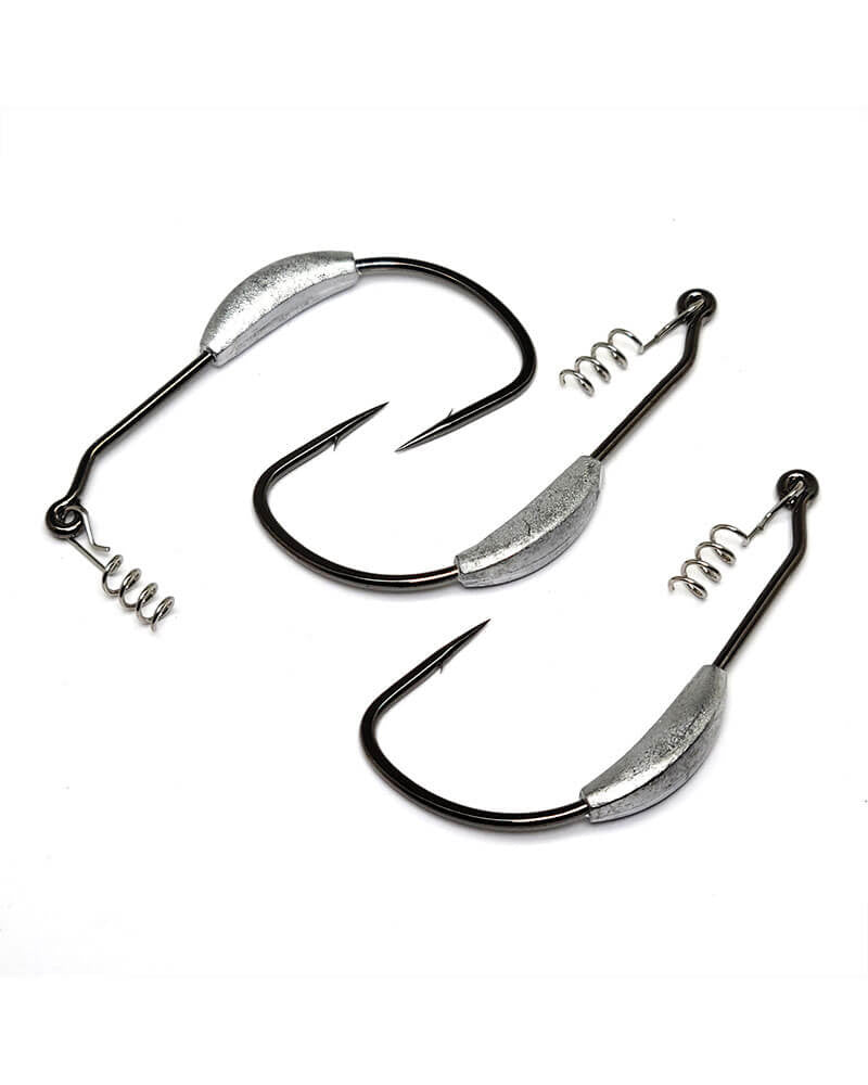 Gamakatsu Superline Weighted Worm Hook with Spring Lock 296416-3/16 - 7/0