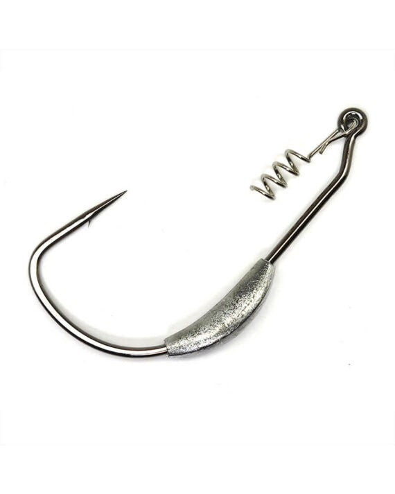 Gamakatsu Superline Weighted Worm Hook with Spring Lock 296416-3/16 - 6/0