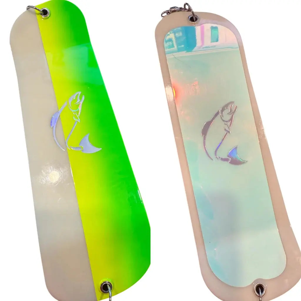 Westcoast Fishing Tackle Electro Mirror Flasher - Glow Lemon Lime Westcoast Fishing Tackle