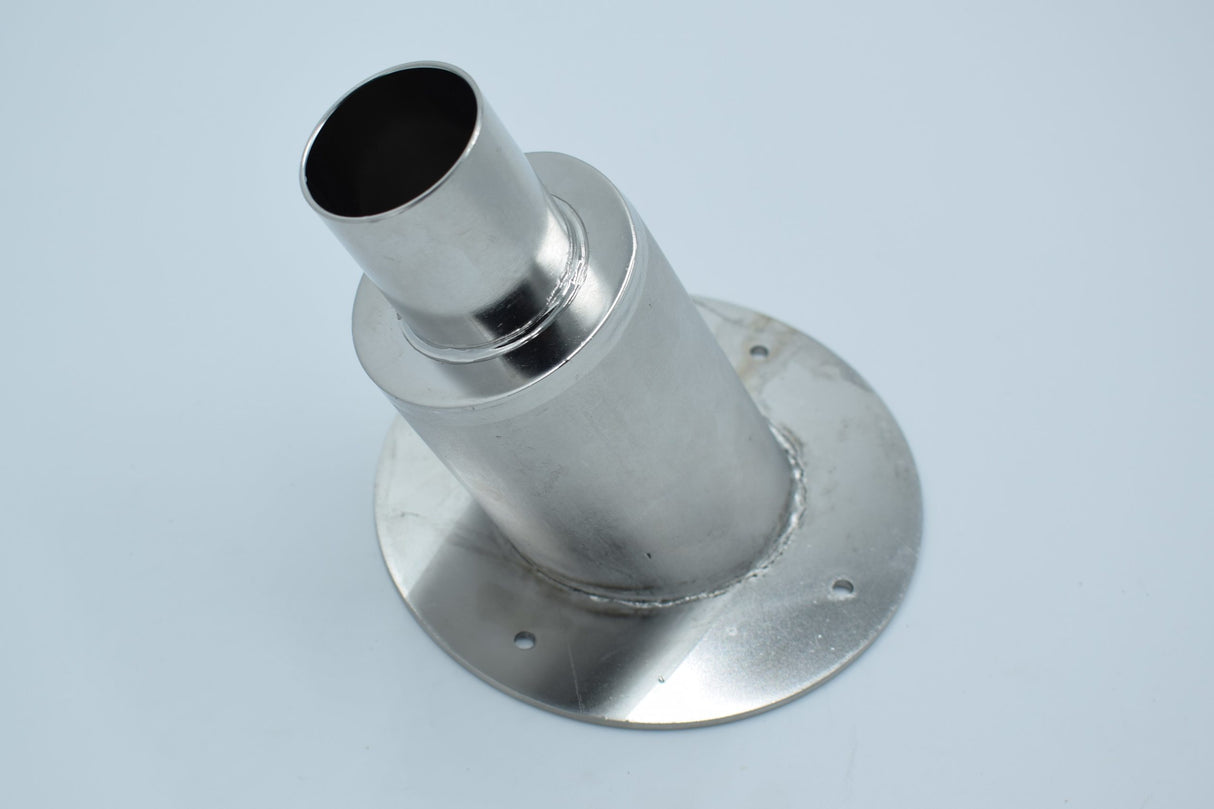 Planar P38-004 Exhaust Thru-Hull, 38 mm, Angled Flange