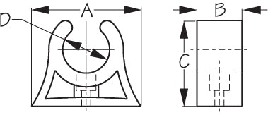 Seadog - Pole Storage Clip Santoprene Rubber (pair) 491343-1 - 1-3/4"