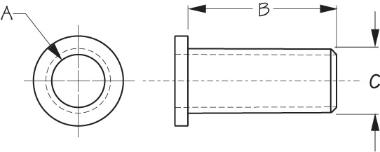 Seadog 582059 - Oarlock Bushing Injection Molded Polypropylene 582059-1