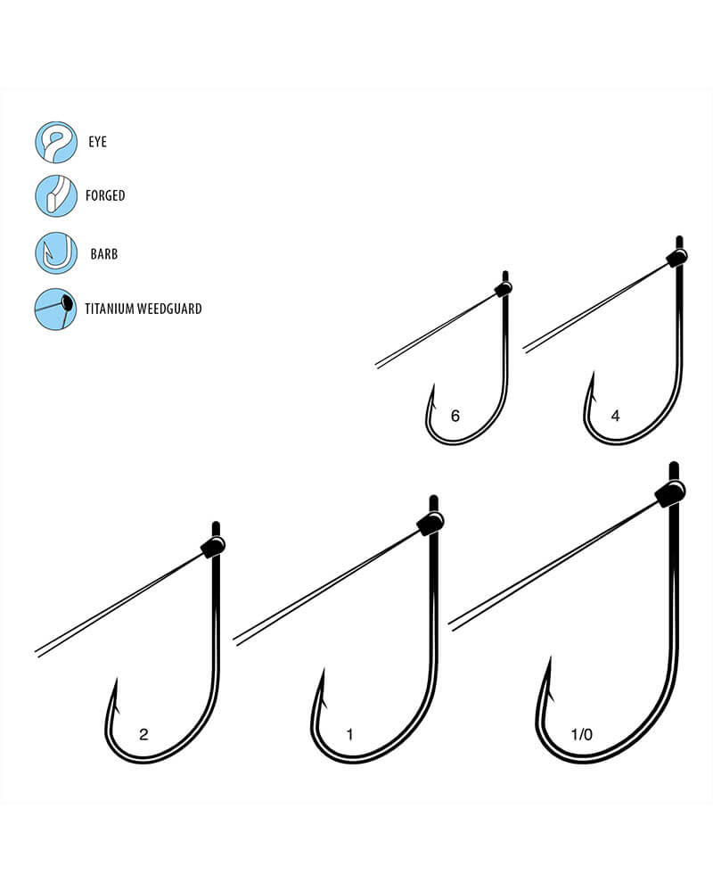 Gamakatsu G-Finesse TGW Weedless Stinger 375207 - 1/0 - 4 Pack